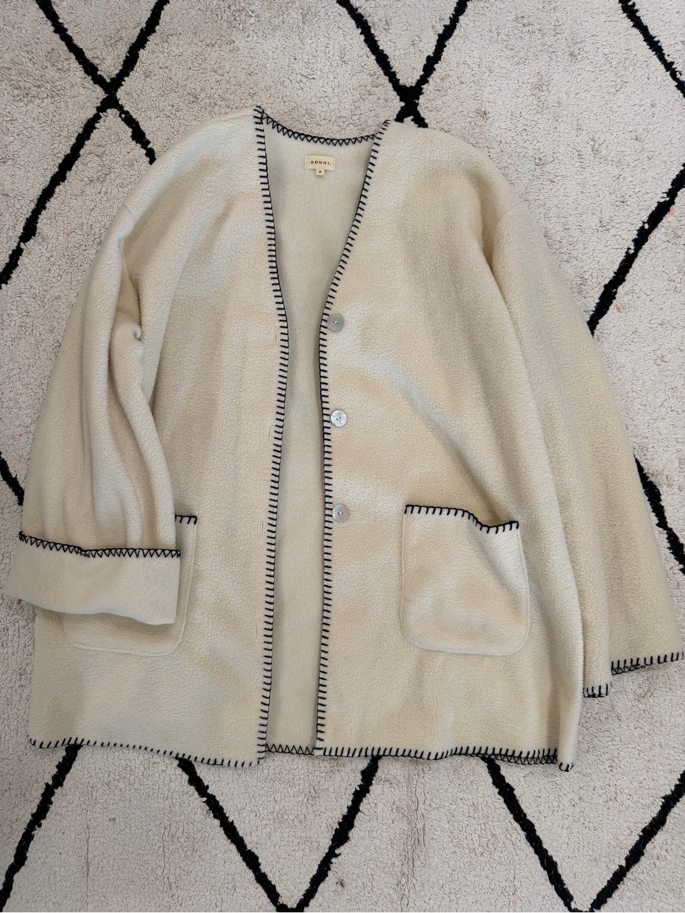 Donni. Oversized Fleece cardigan M